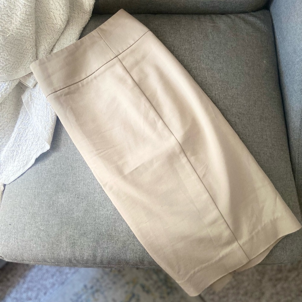 Khaki pencil skirt